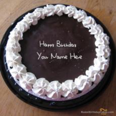Fantastic Chocolate Icecream Birthday Cake With Name