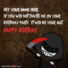Funny Scary Birthday Wish With Name