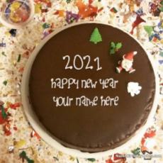 Special Chocolate New Years Day Cake For 2021 Wishes With Name