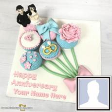 Special Marriage Anniversary Cake With Photo And Name