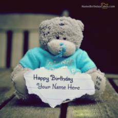 Cute Happy Birthday Teddy With Name