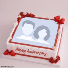 Wedding Anniversary Cake With Photo