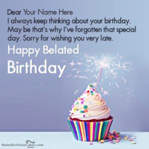 Best Happy Belated Birthday Wishes With Name