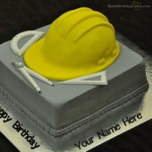 Civil Engineer Birthday Cake With Name Civil Engineer Birthday Cake With Name