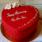Anniversary Cake Red Velvet Heart Shiny Pearls With Name