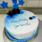 Blue Stars Birthday Cake With Name