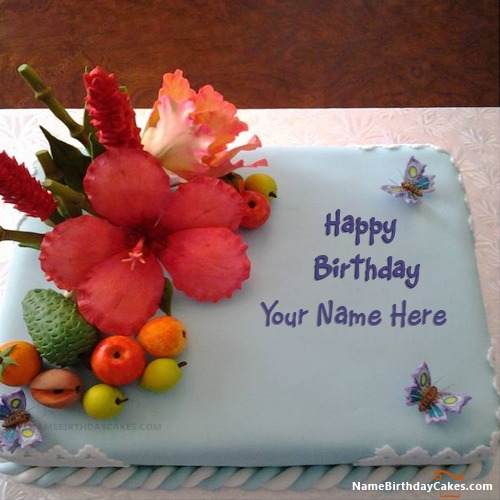 Download Birthday Fruit Cake With Name