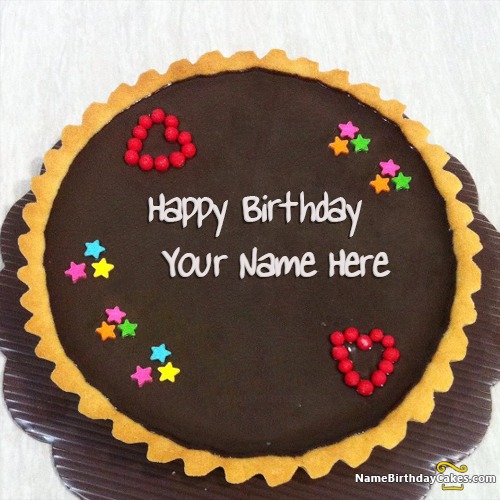 Sweetest Chocolate Birthday Cake Of Name