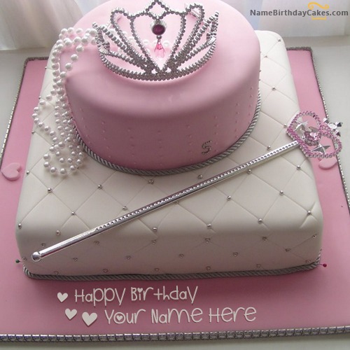 Get Princess Birthday Cake With Name