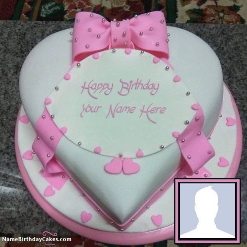 Online birthday cake name and photo editor