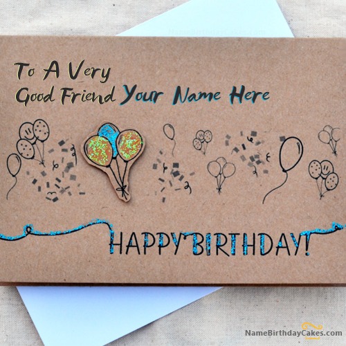 Birthday Card For Best Friends With Name