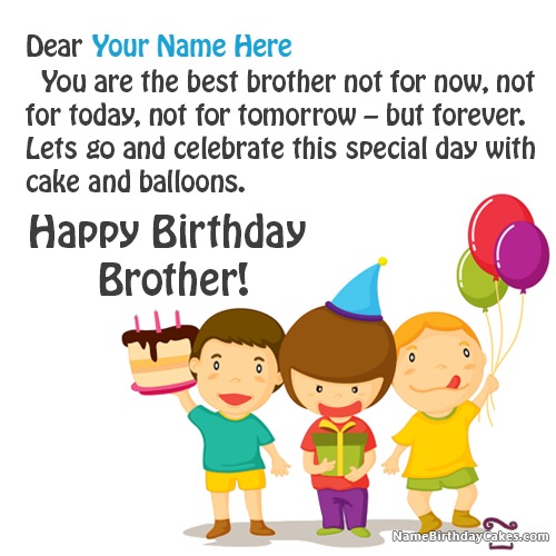 Create Birthday Images For Brother With Name