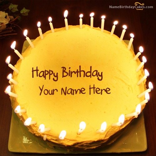 Pictures Of Birthday Cakes With Candles and Name