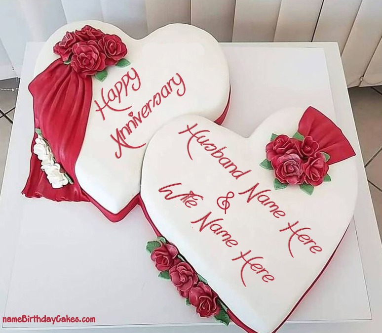 Classy Anniversary Cakes with Name