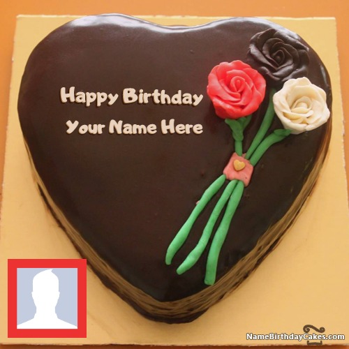 Flower Birthday Cakes For Facebook Friends With Name
