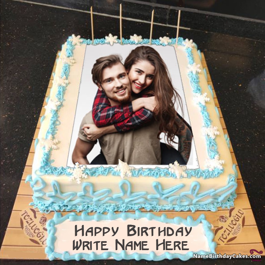 Personalized Name Birthday Cake With Photo