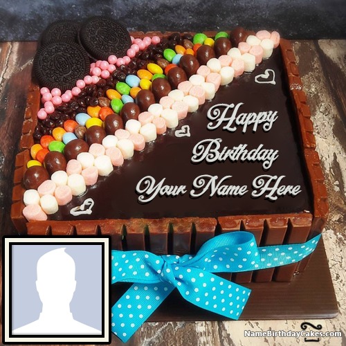 Chocolate Cake Name Editor Happy Birthday Cake With Name And Photo Edit