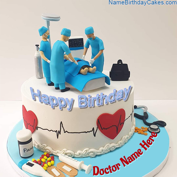 Happy Birthday Doctor Cake With Name