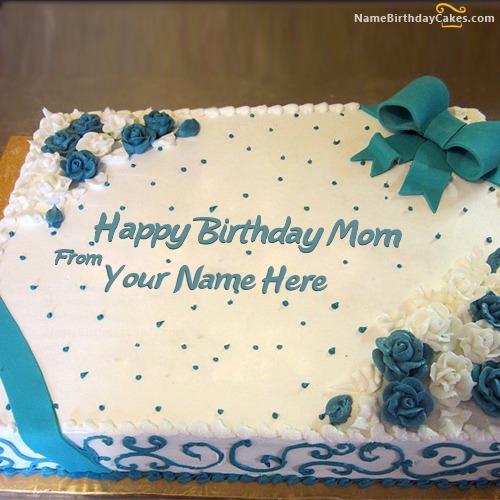 Lovely Birthday Cake For Mother With Name