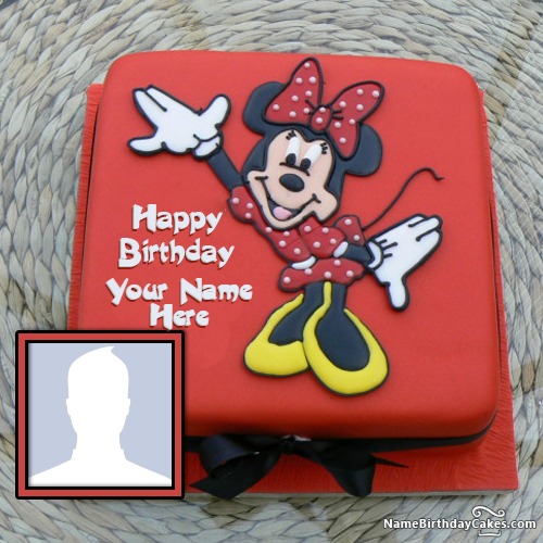Minnie Mouse Birthday Cakes With Photo And Name