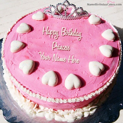 Princess Birthday Cake For Girls With Name - Princess BirthDay Cake For Girlsb0f7