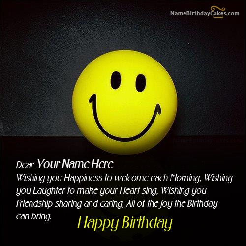 Smiley Birthday Wish For Bro With Name