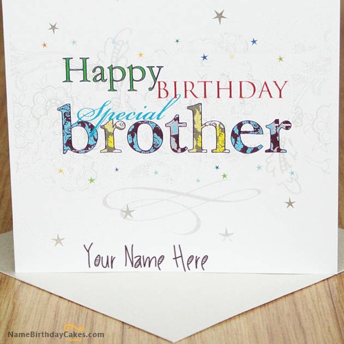 Special Birthday Card for Brother With Name