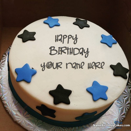 Star Butter Cake For Boys Happy Birthday Wishes