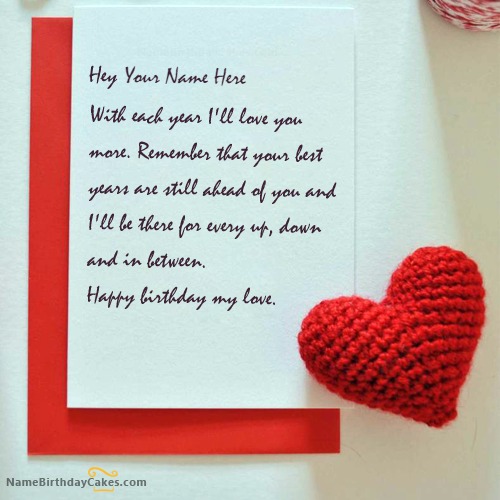 Happy Birthday Greetings For Lover With Name