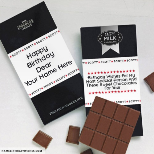 Yummy Chocolate Bar Gift With Name