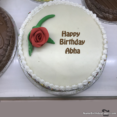 Animated Happy Birthday Cake with Name Abha and Burning Candles — Download  on Funimada.com