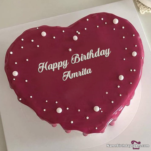 ❤️ Happy Birthday Cake For Amrita Singh