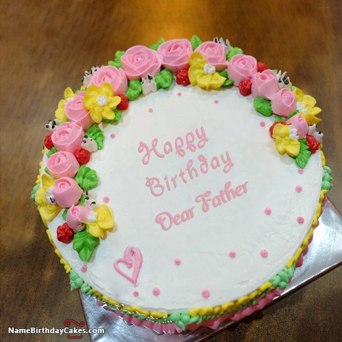 Happy Birthday Dear Father Cakes, Cards, Wishes