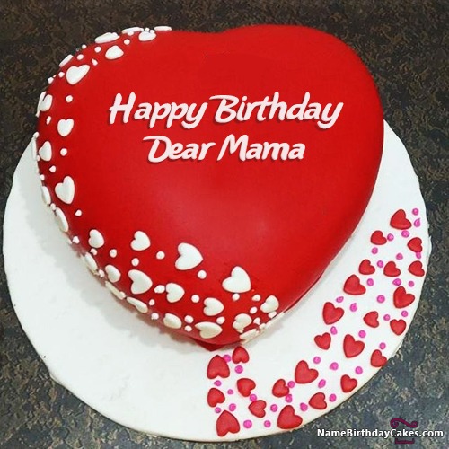 Happy birthday Mama round with engraving  Topper cake