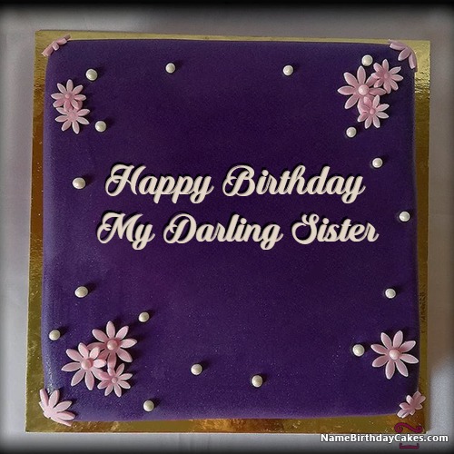 Happy Birthday My Darling Sister Cakes Cards Wishes