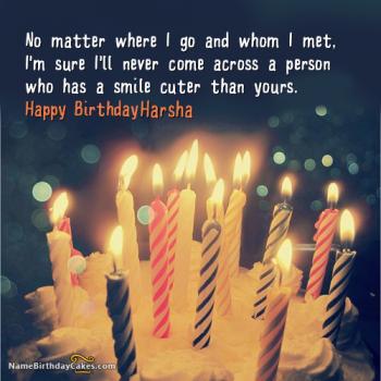 Happy Birthday Harsha - Video And Images