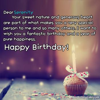 Happy Birthday Serenity - Video And Images