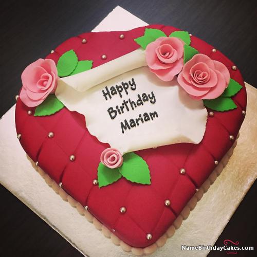 Birthday Cake With Name Mariam Cakes And Cookies Gallery